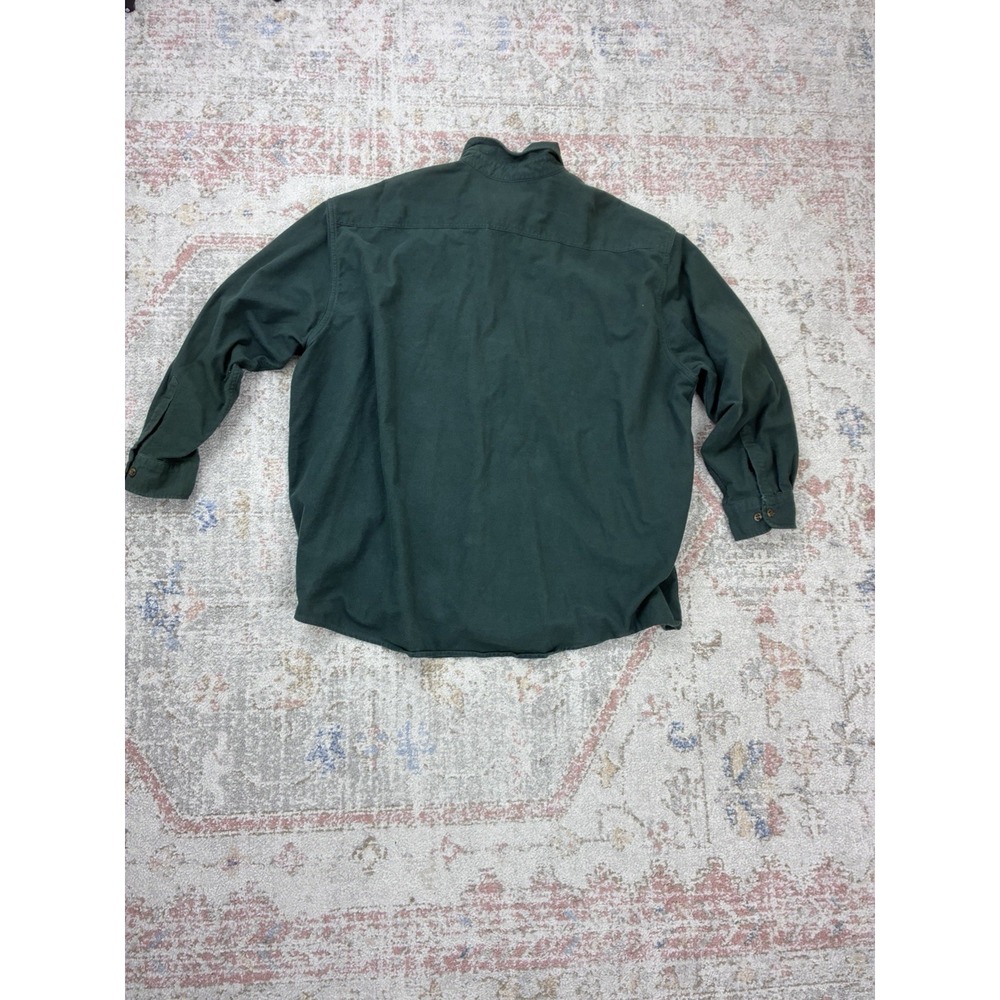 VTG St Johns Bay Heavyweight Men's Chamois Shirt 4XLT Green Flannel Gorpcore - Picture 7 of 7